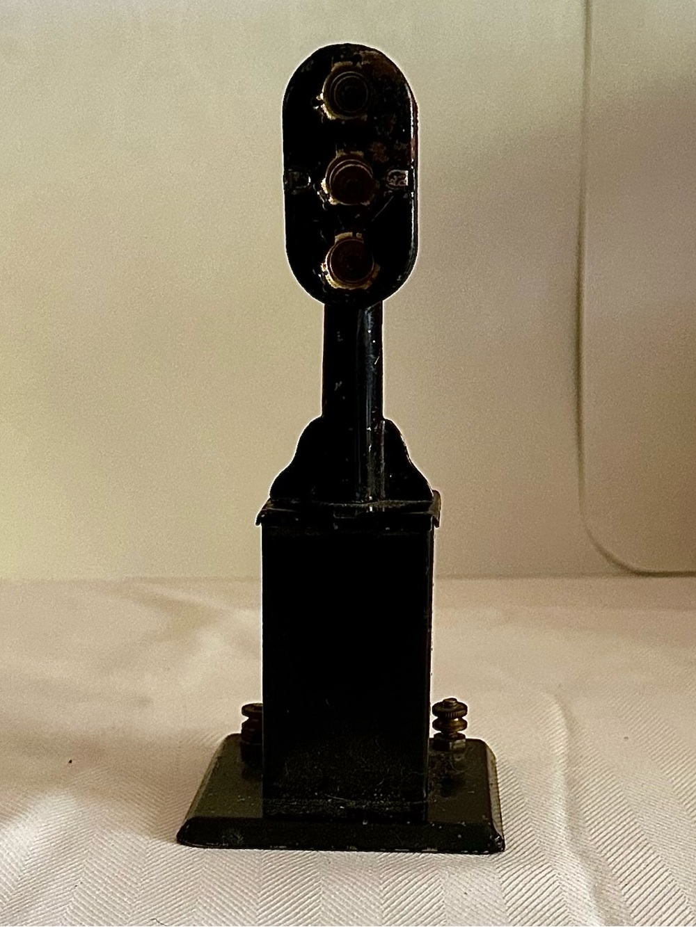 Louis Marx and Company Black Decorative Miniature Signal Lamp - Vintage 1930s